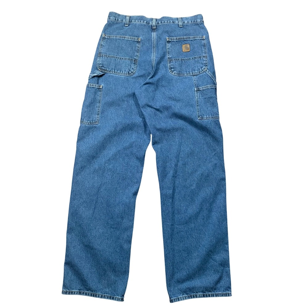 Carhartt B13 DPS Loose Fit Carpenter Jeans Mens 34x34 Dark Stonewash Blue Denim